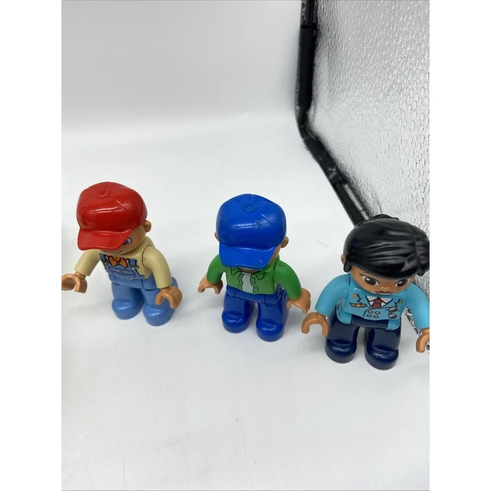 Duplo Figures (11) Car Base Chair Farmer Delivery Pilot Construction Worker